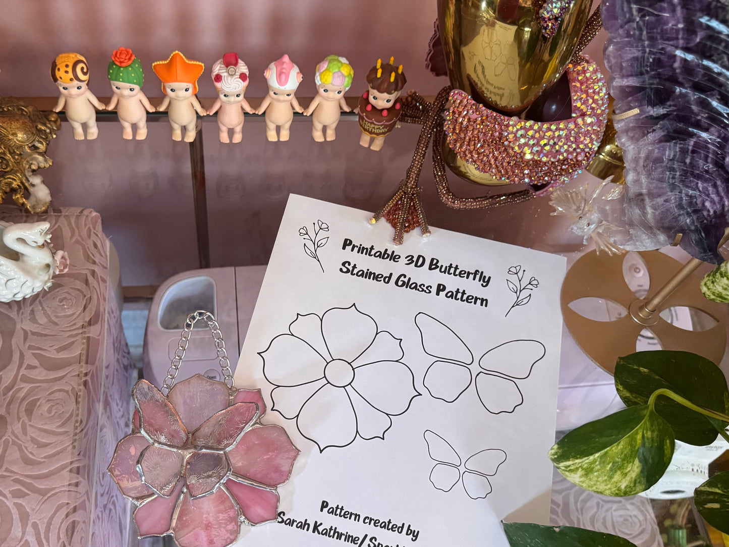 FREE PATTERN: Stained Glass 3D Butterfly