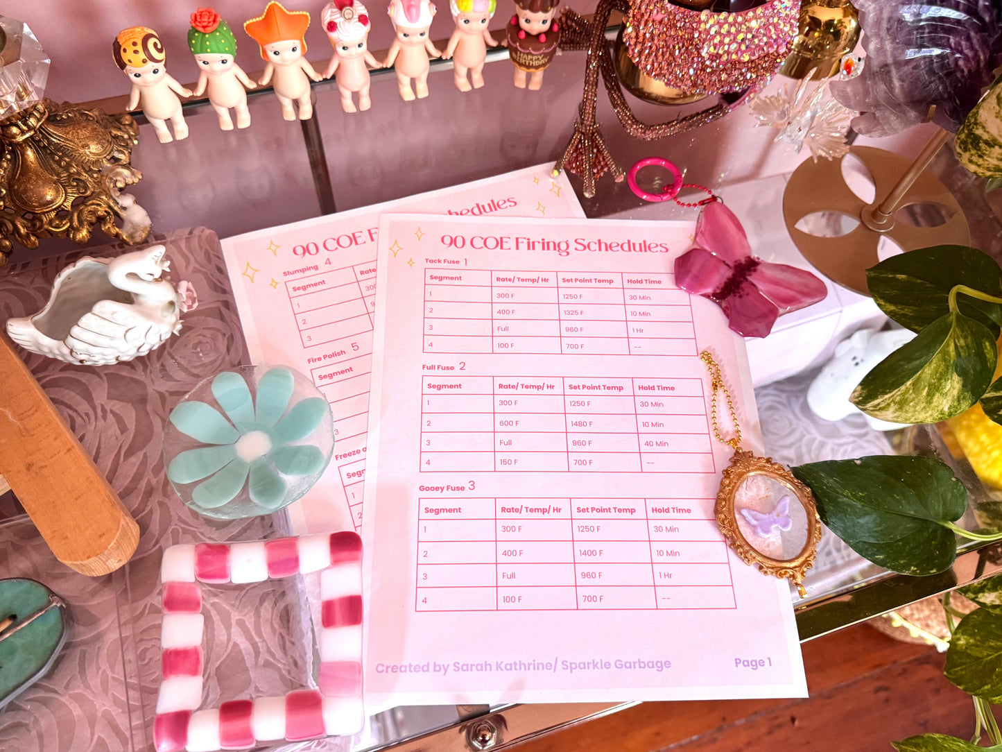 Free Cute Printable 90 COE Kiln Firing Schedule